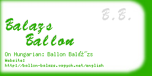 balazs ballon business card